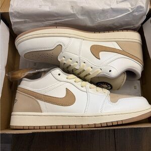 Jordan Cream and Tan Sneakers